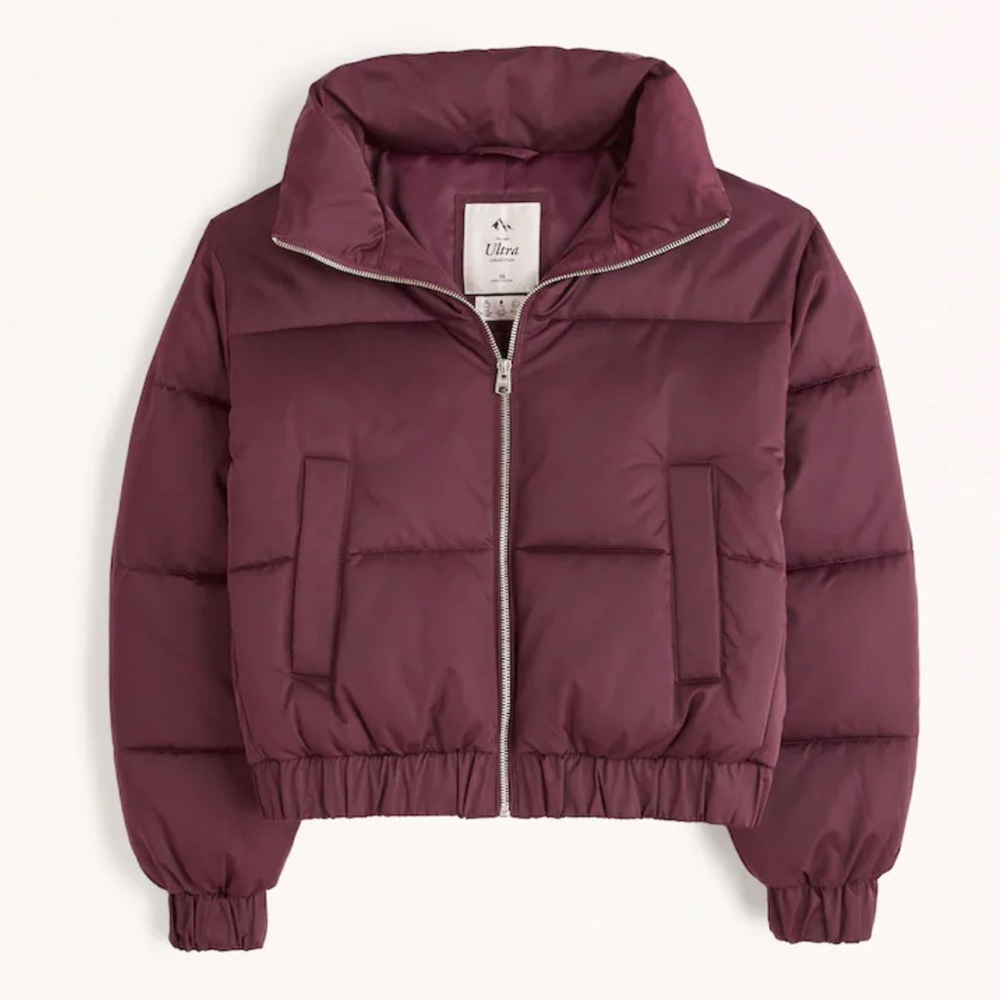 Abercrombie Ultra Mini Puffer Size S Burgundy - Picture 1 of 6